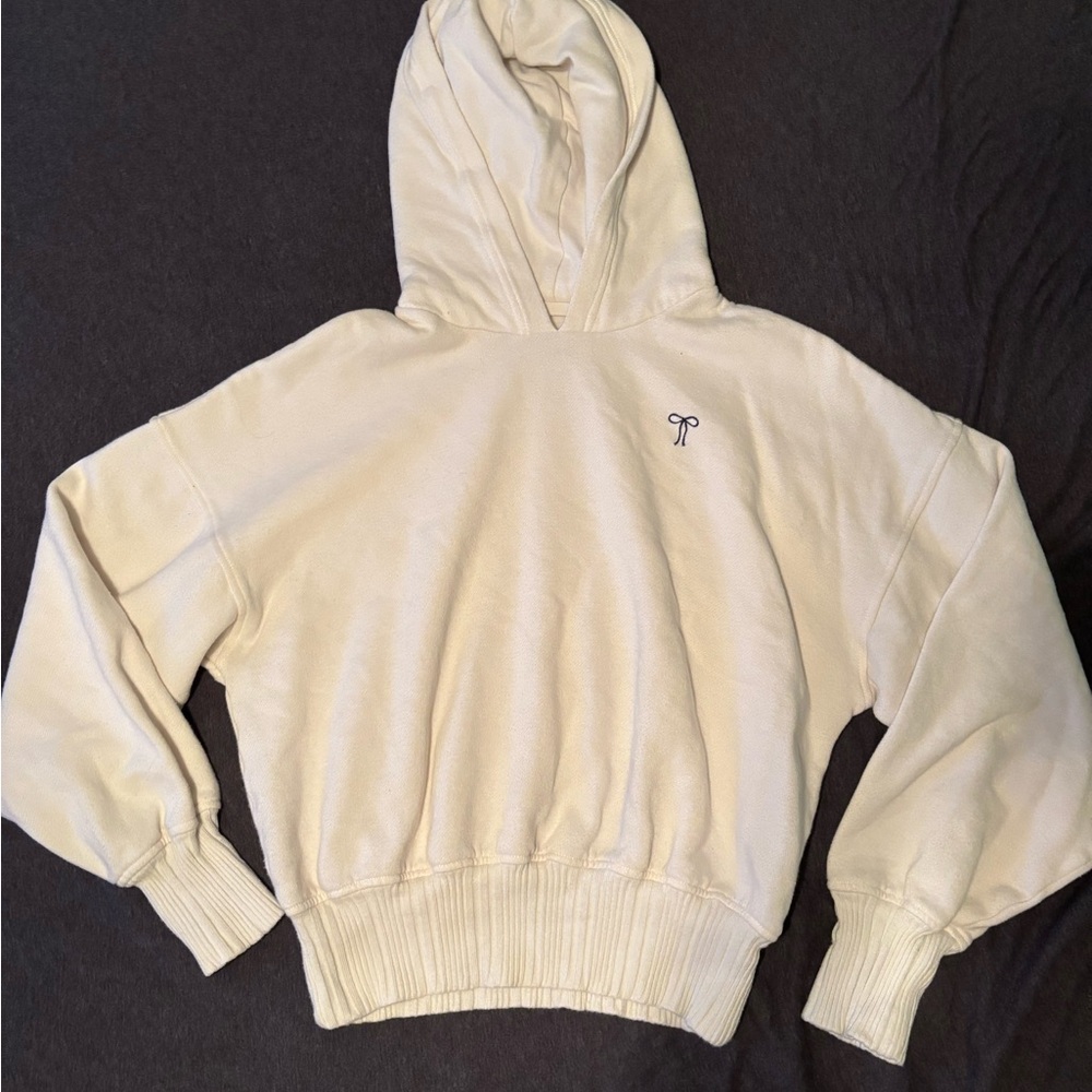 Aerie Cream Hooded Sweatshirt